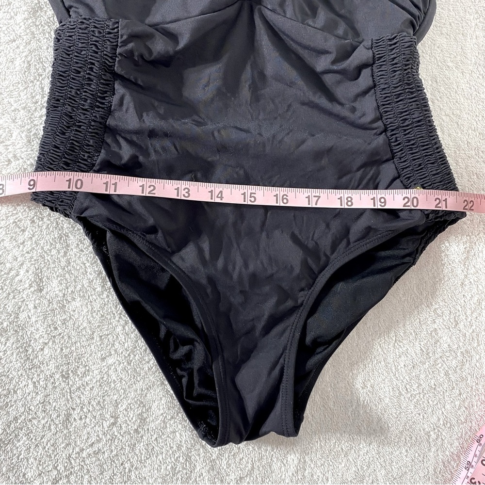 La Vie En Rose Aquarose Black One Piece Swimsuit Bathing Suit XS - Picture 6 of 16